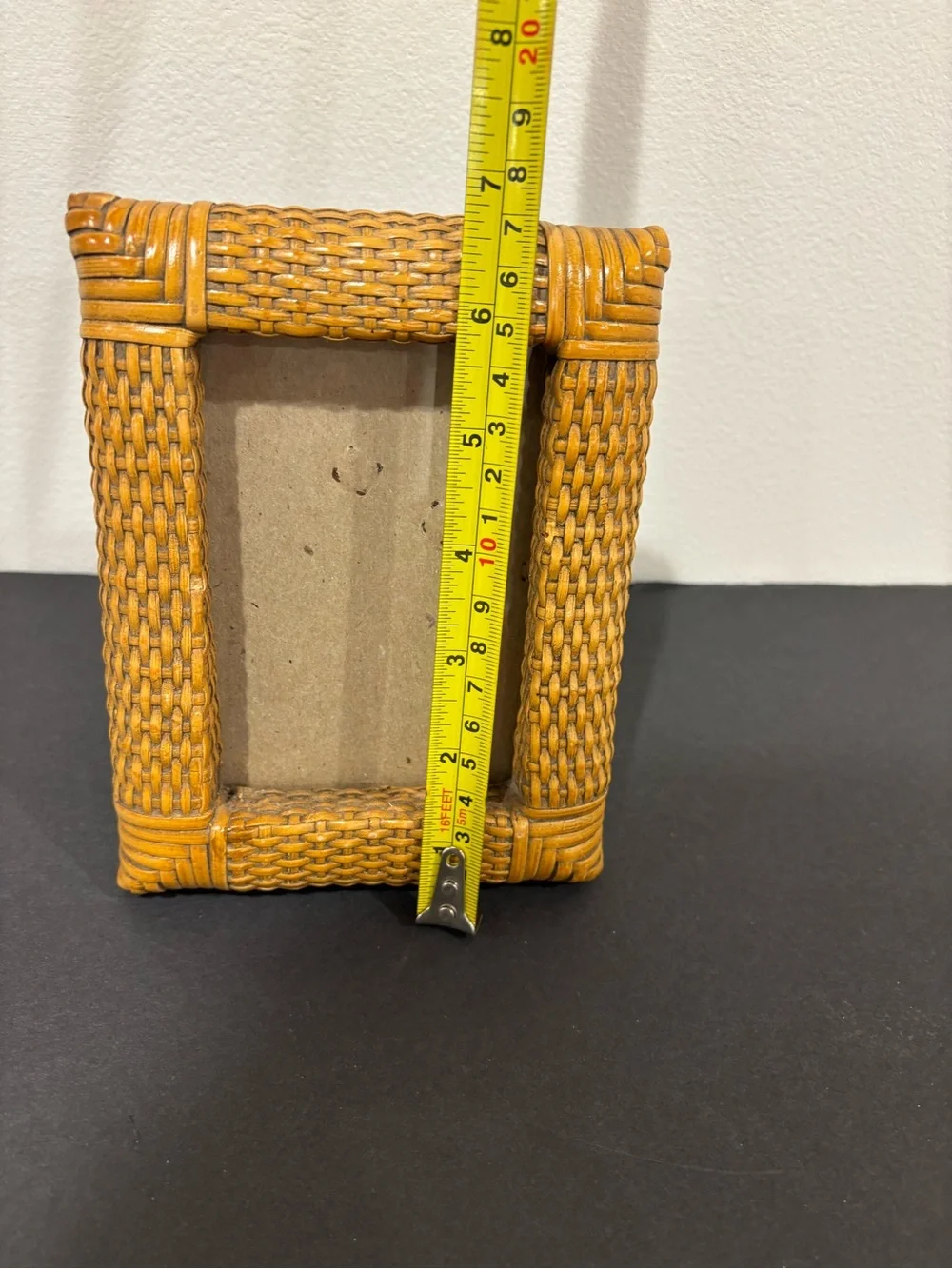 Vintage Lucid Lines 1976-80  Rattan Frame 3x5 Picture